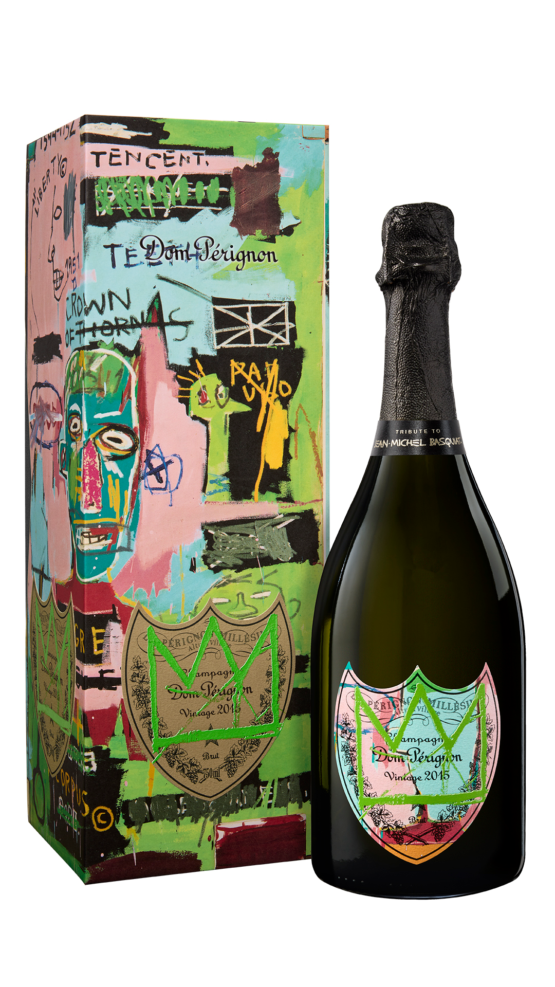 Dom Pérignon Vintage 2015 Special Edition – Tribute to Jean-Michel Basquiat - Green Bottle