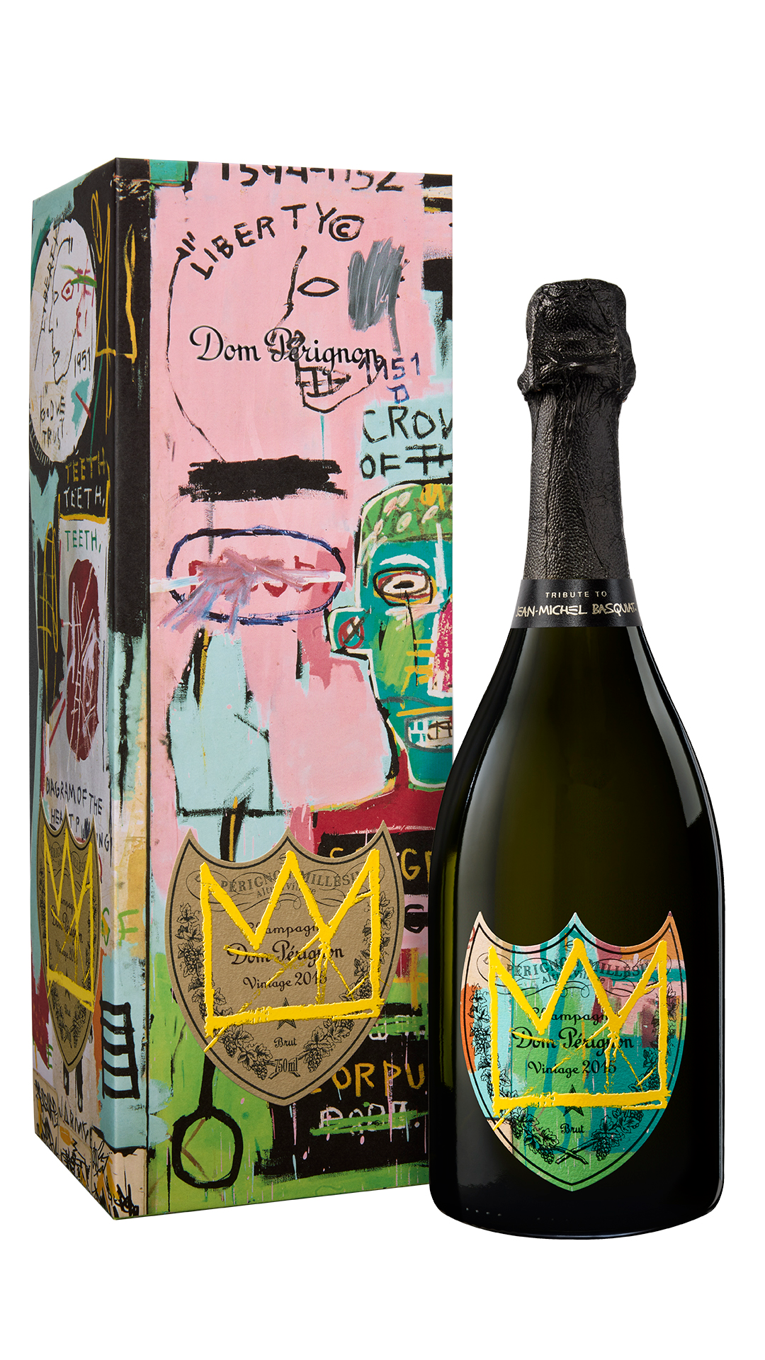 Dom Pérignon Vintage 2015 Special Edition – Tribute to Jean-Michel Basquiat - Yellow Bottle